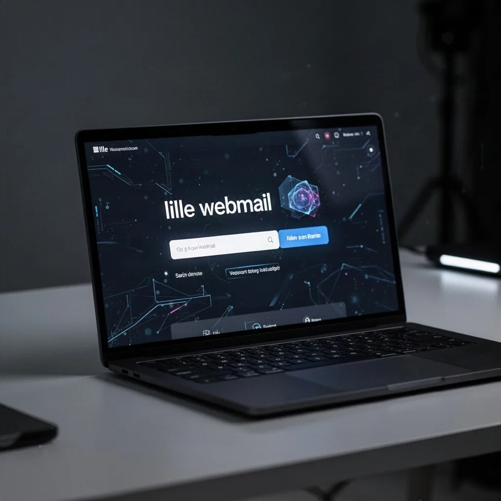L'écran d'un ordinateur montre la page de connexion du webmail de Lille avec SOGo