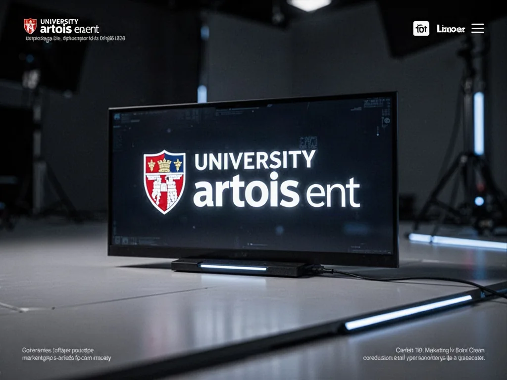 Étudiant sur un ordinateur portable, se connectant à l'ENT de l'Université Artois